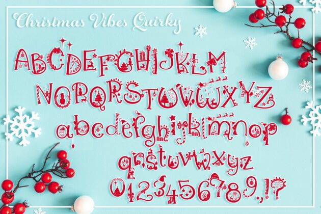 Christmas Vibes: A Whimsical Christmas Font Poster 5