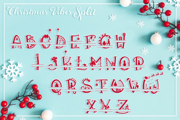 Christmas Vibes: A Whimsical Christmas Font Poster 9