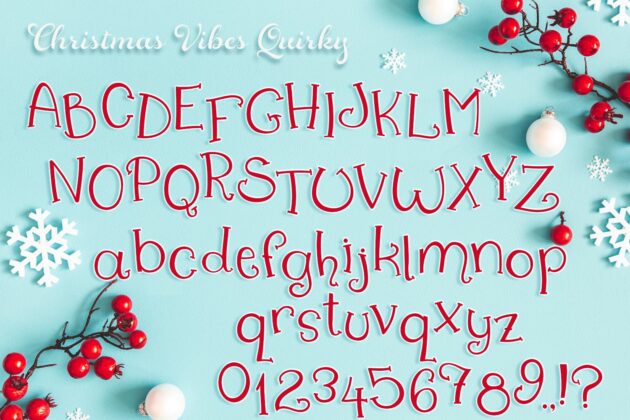 Christmas Vibes: A Whimsical Christmas Font Poster 10