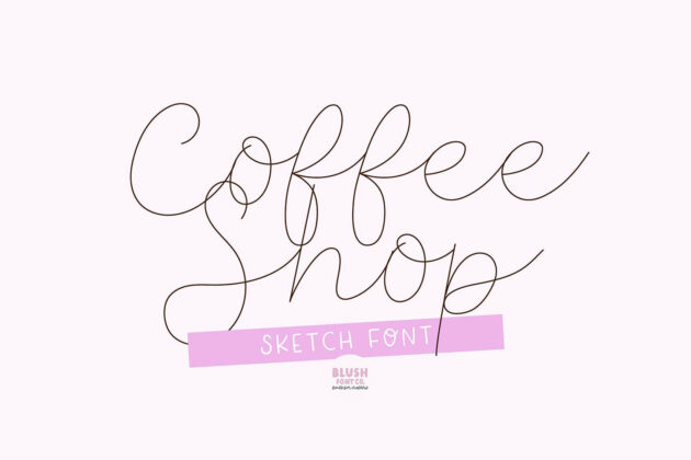 Coffee Shop Script Sketch Font Poster 2