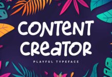 Content Creator - Playful Typeface Poster 1