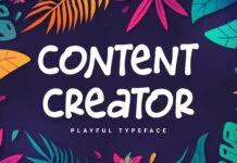 Content Creator - Playful Typeface Poster 1