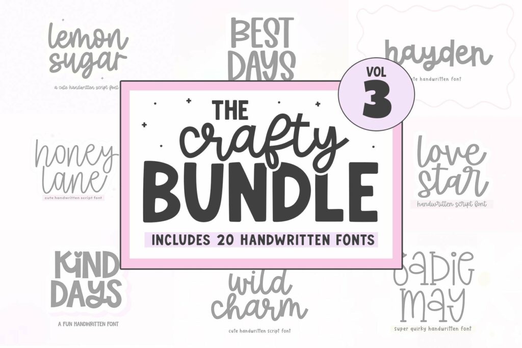 Crafty Font Bundle - Vol 3 Poster 3