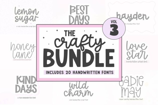 Crafty Font Bundle - Vol 3 Poster 3