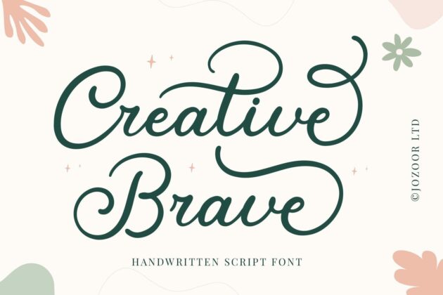 Creative Brave - Handwritten Script Font Poster 4