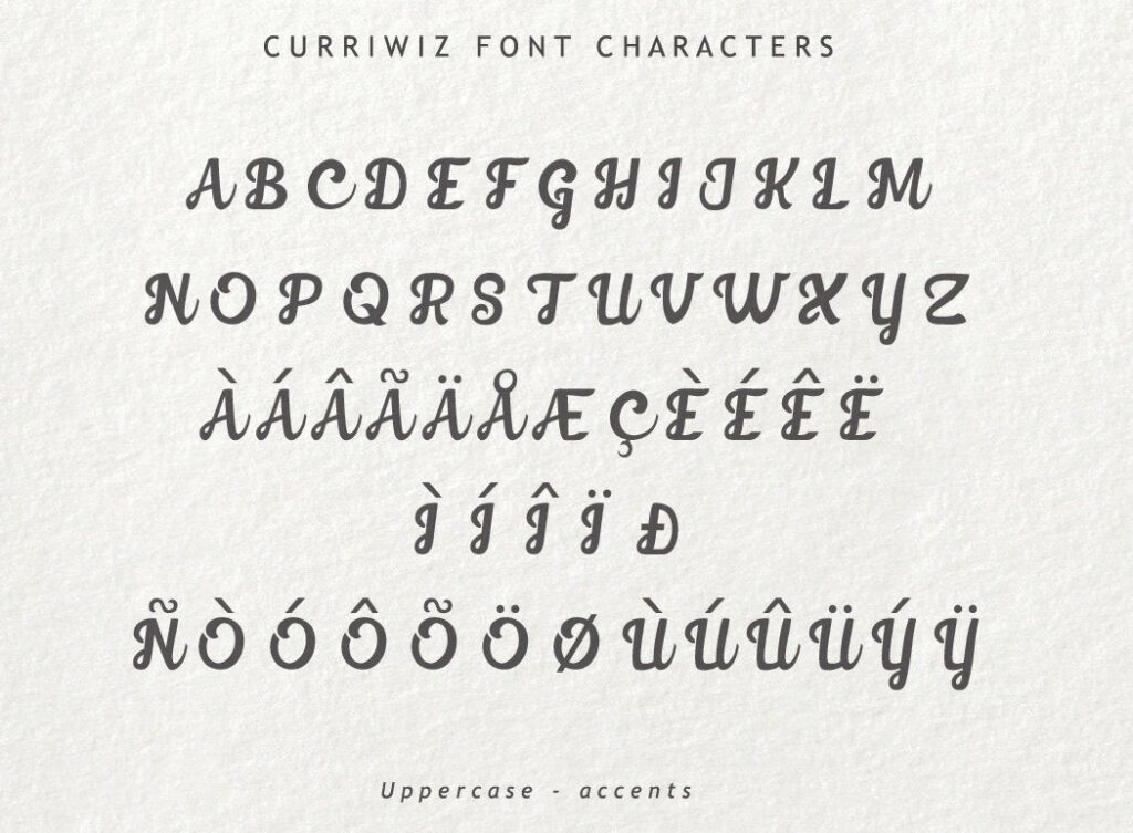 Curriwiz Font Poster 2