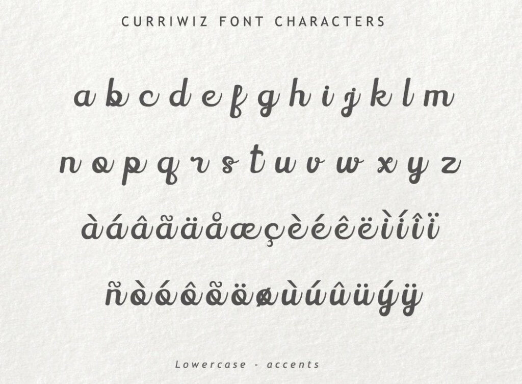 Curriwiz Font Poster 3
