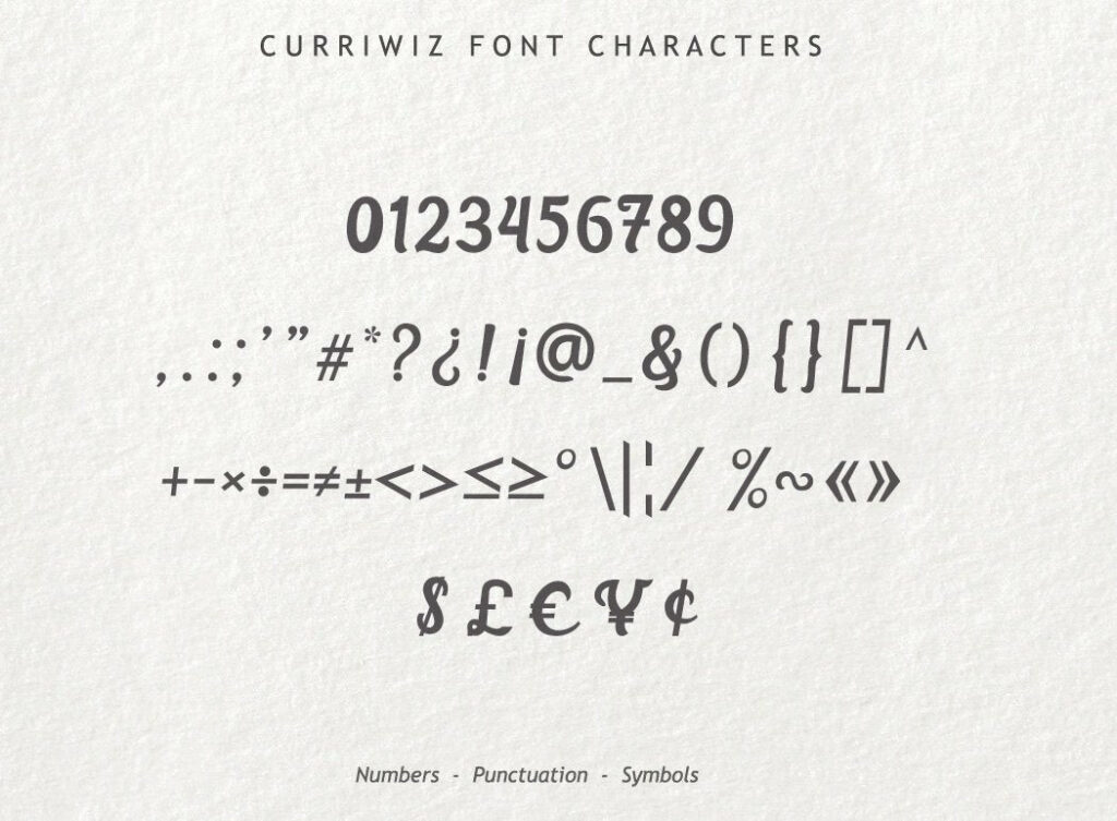 Curriwiz Font Poster 6