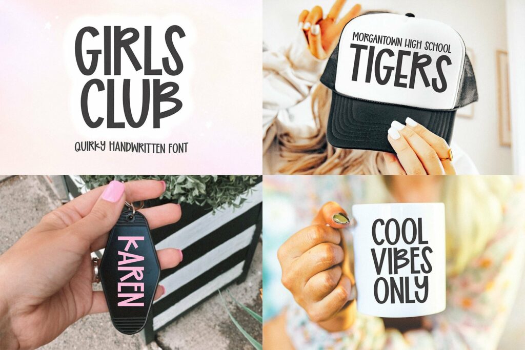 Cute and Crafty Font Bundle - 20 Fonts For Crafters Poster 5