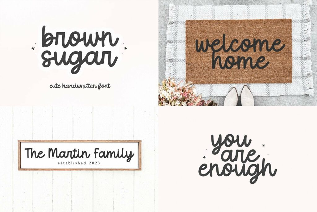 Cute and Crafty Font Bundle - 20 Fonts For Crafters Poster 9