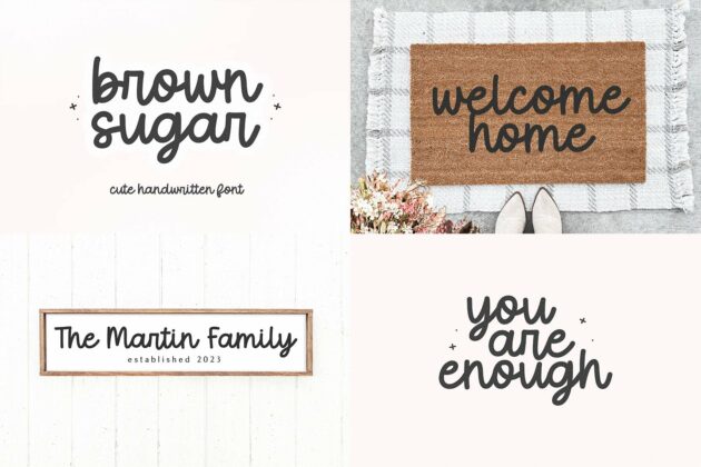 Cute and Crafty Font Bundle - 20 Fonts For Crafters Poster 9