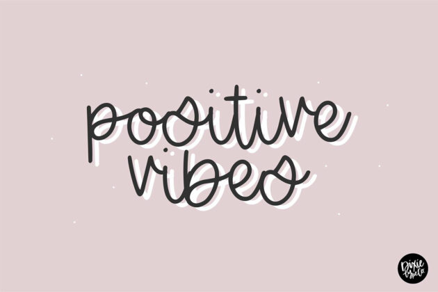 Cute and Cursive Script Poster 1