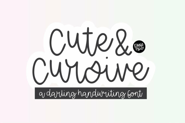 Cute and Cursive Script Poster 2