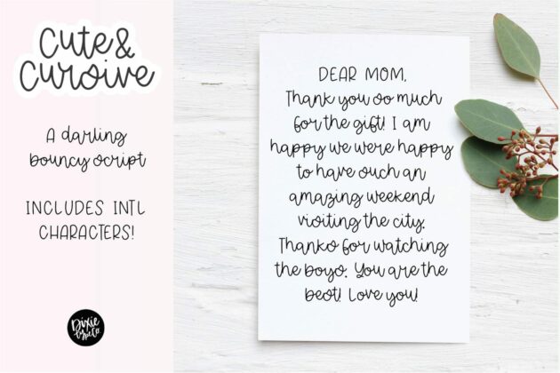 Cute and Cursive Script Poster 5