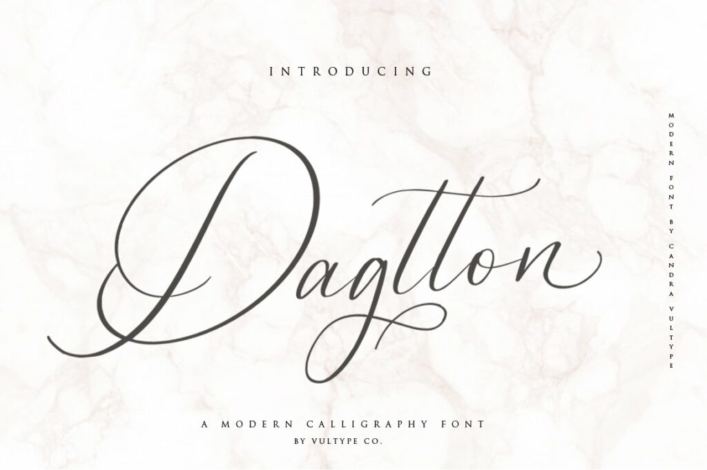 Dagtton - Wedding Calligraphy Font Poster 5