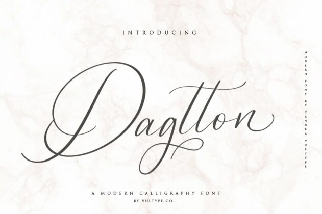 Dagtton - Wedding Calligraphy Font Poster 5