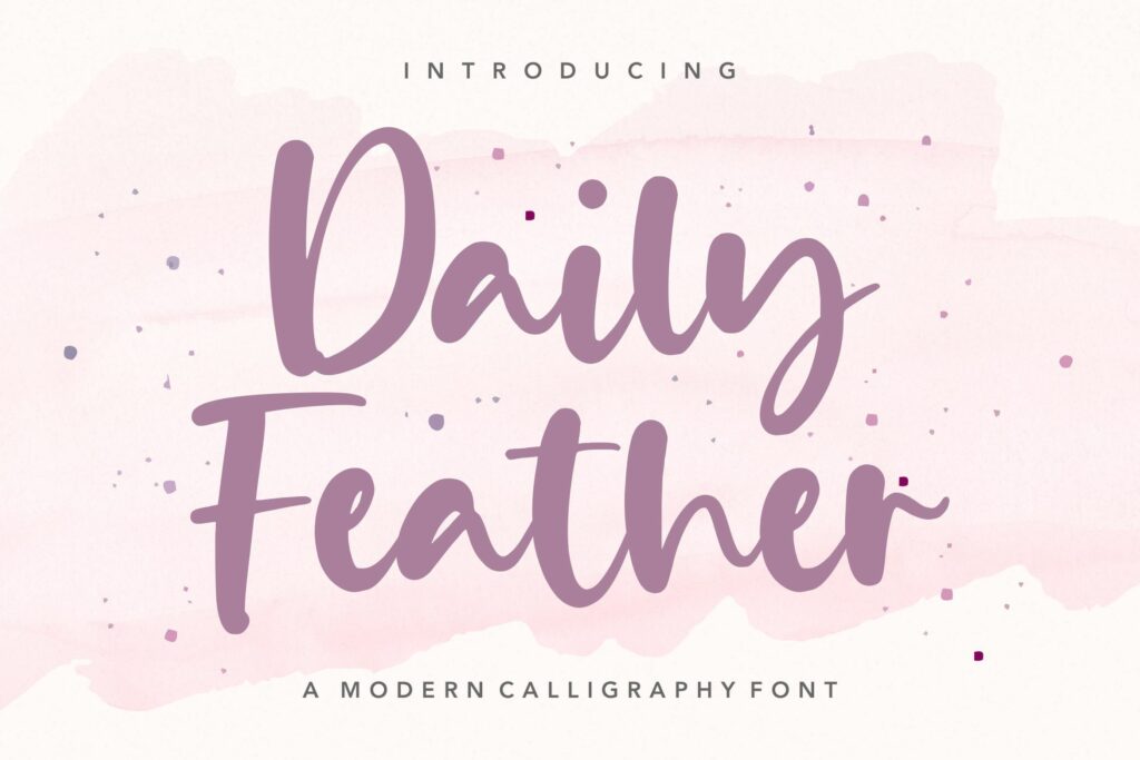 Daily Feather Modern Calligraphy Font Poster 7
