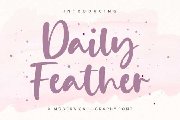 Daily Feather Modern Calligraphy Font Poster 7
