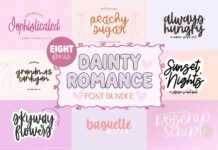 Dainty Romance Script Font Bundle Poster 1