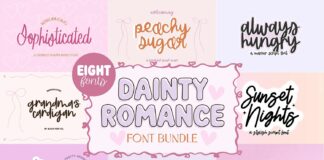 Dainty Romance Script Font Bundle Poster 1