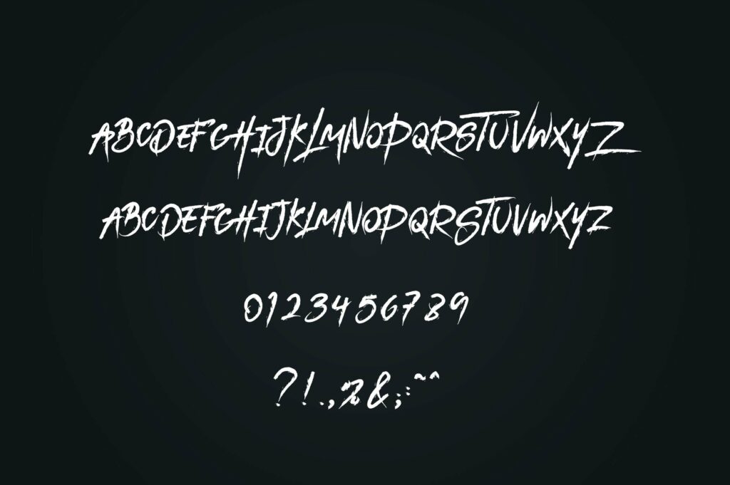 DarkHeart Brush font + Extras Poster 9