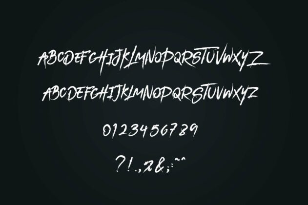 DarkHeart Brush font + Extras Poster 9