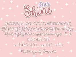 Dear shine font