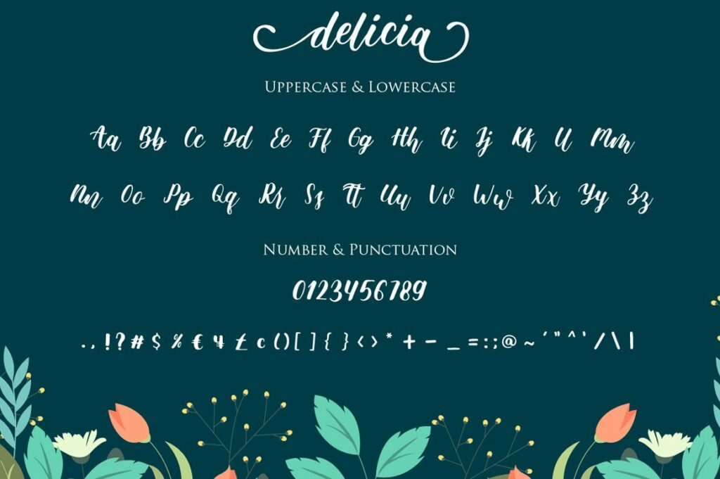 Delicia Script Poster 1