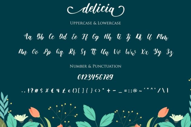 Delicia Script Poster 1