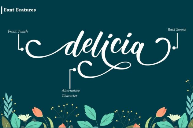 Delicia Script Poster 4