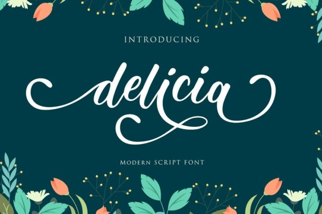 Delicia Script Poster 10