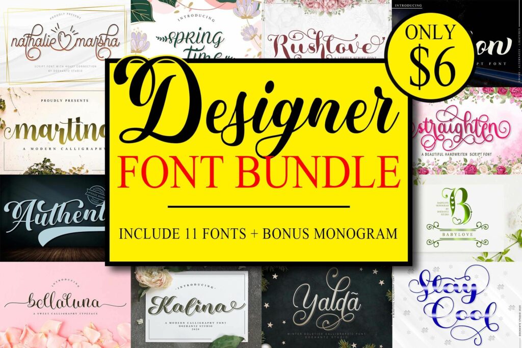 Designer Font Bundle Poster 9