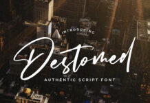 Destomed - Brush Font Poster 1