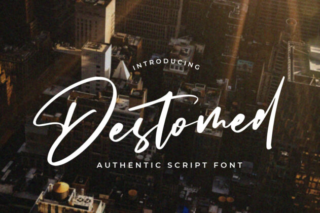 Destomed - Brush Font Poster 1