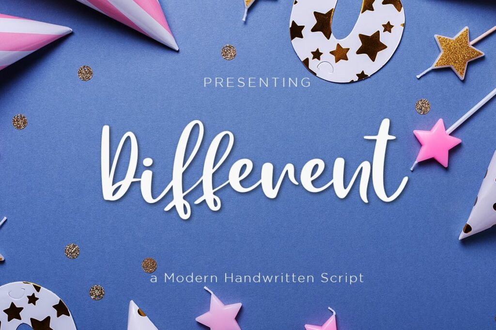 Different a Modern Handwritten Script Poster 2