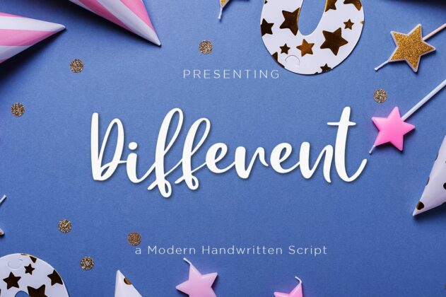 Different a Modern Handwritten Script Poster 2