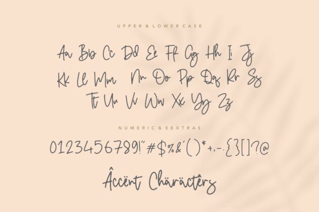 Double Diamond Monoline Handwritten Font Poster 3
