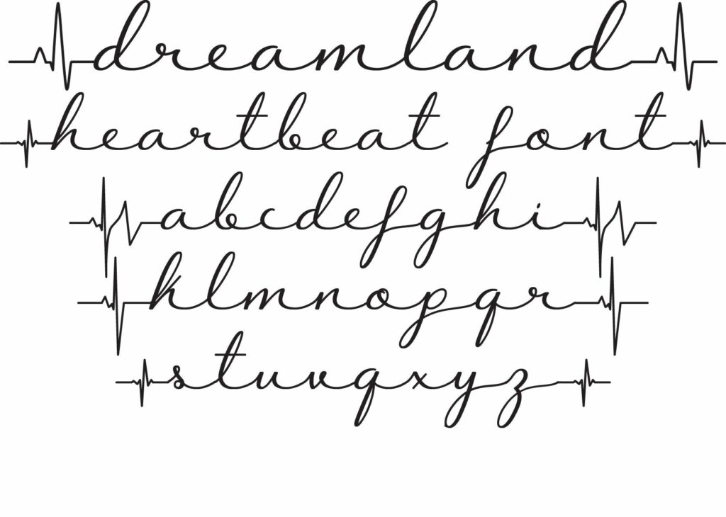 Dreamland Heartbeat Font Poster 1