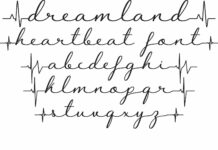 Dreamland Heartbeat Font Poster 1