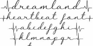 Dreamland Heartbeat Font Poster 1