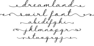 Dreamland Swirl Font Poster 1