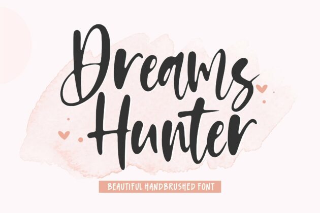 Dreams Hunter Beautiful Handbrushed Font Poster 2