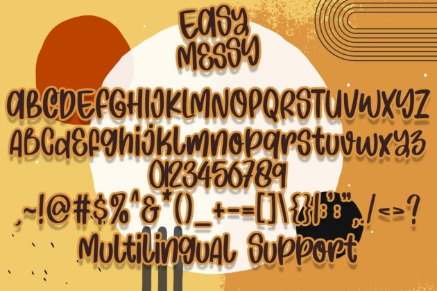 Easy Messy Font Poster 1