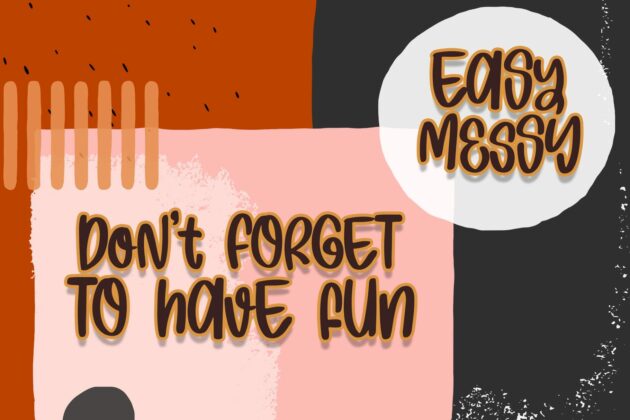 Easy Messy Font Poster 4