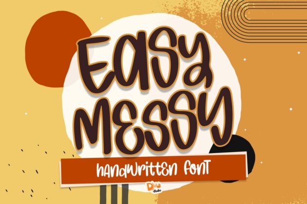 Easy Messy Font Poster 5