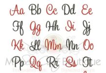 Elegant Embroidery Fonts Machine PES Monogram BX Designs - Elegant Machine Embroidery Fonts - 12 Sizes - BX Format Included Poster 1