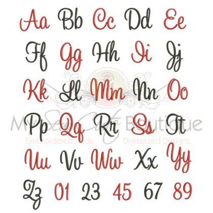 Elegant Embroidery Fonts Machine PES Monogram BX Designs - Elegant Machine Embroidery Fonts - 12 Sizes - BX Format Included Poster 1