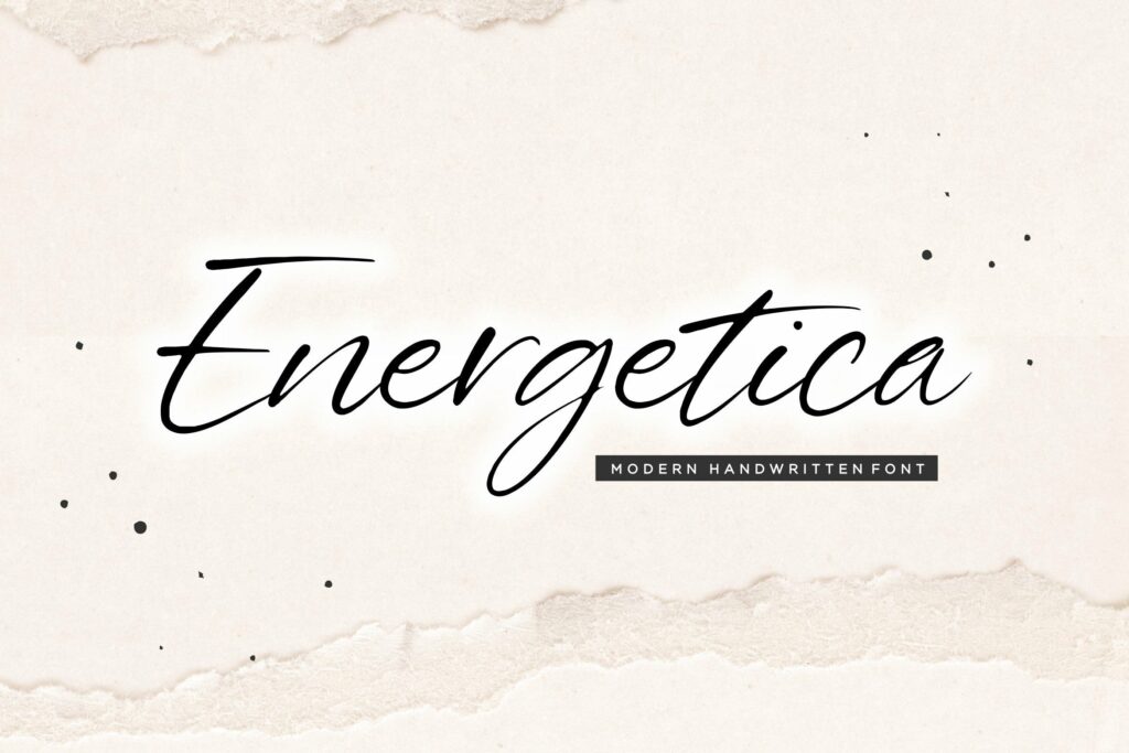 Energetica Modern Handwritten Font Poster 3