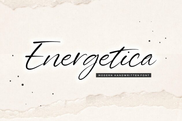Energetica Modern Handwritten Font Poster 3