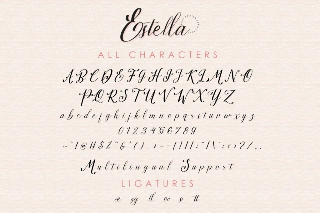 Estella Handwritten Font Poster 4